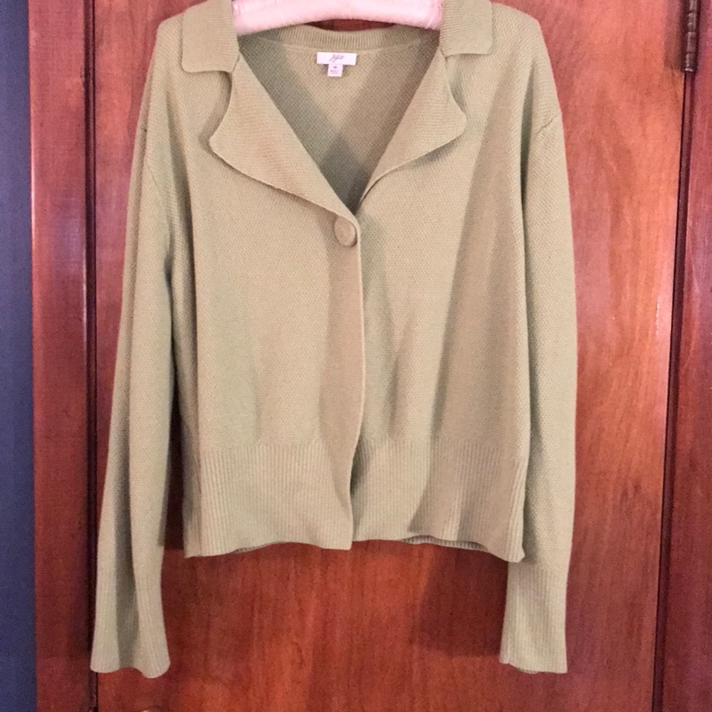 Spring Green big button cardigan